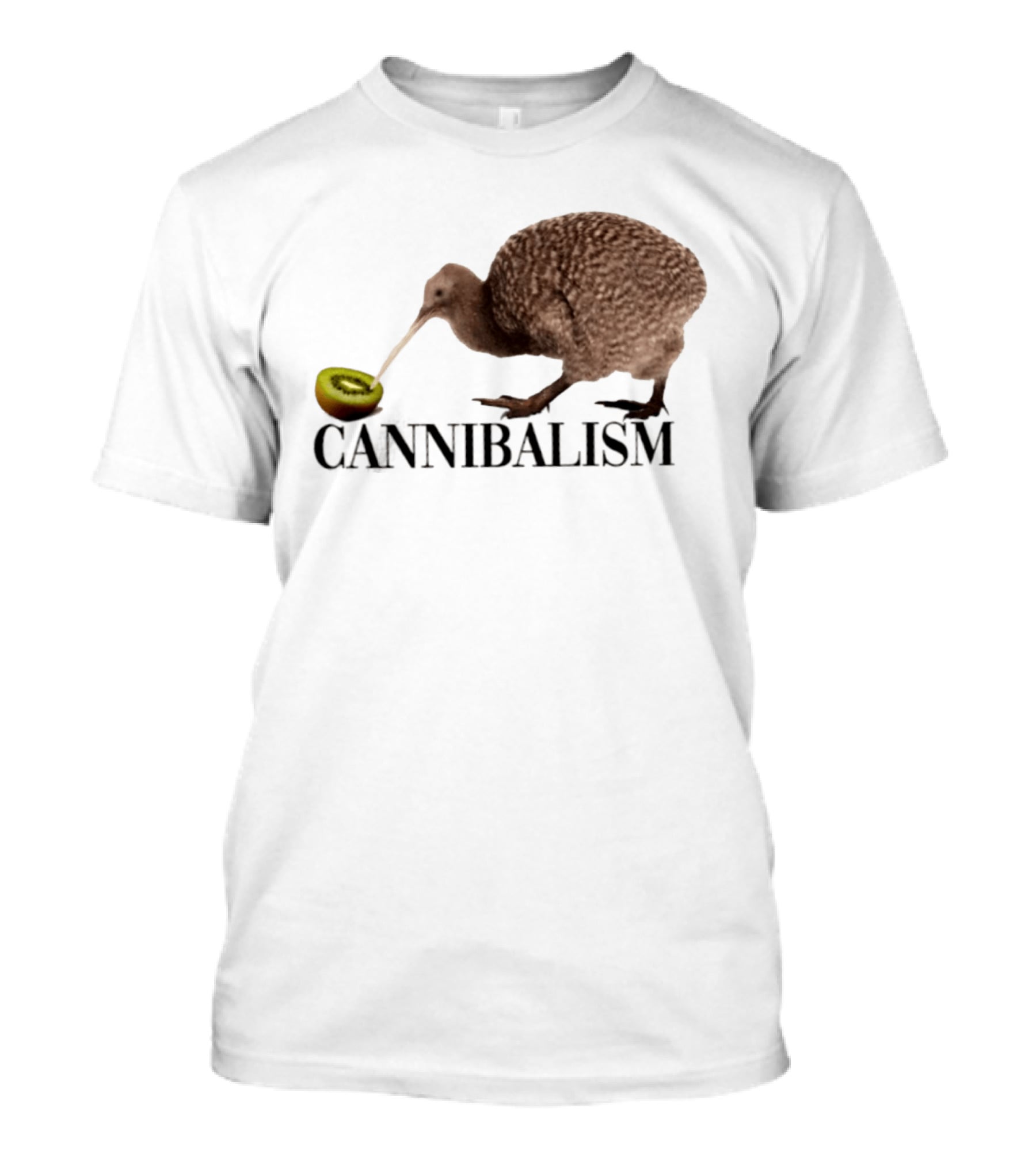 Kiwi Bird Cannibalism With Kiwi Fruit Pun Nature T-Shirt