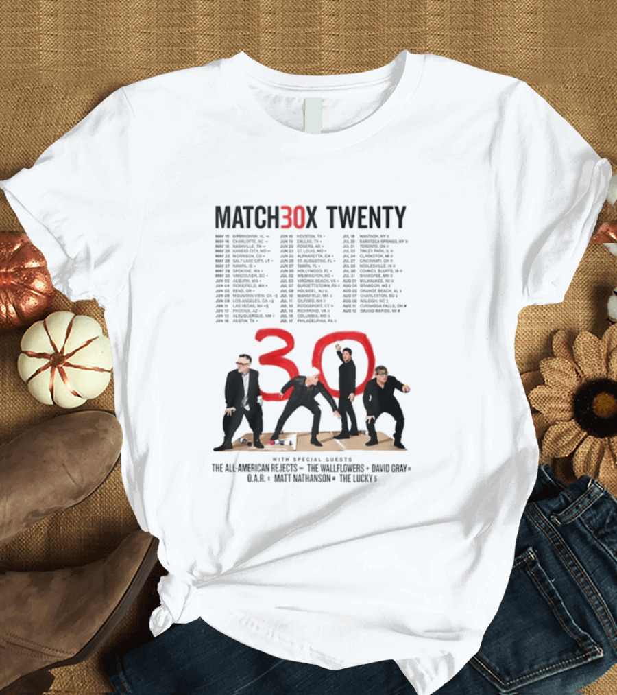 Matchbox 20th Anniversary Tour 2027 Featuring All American Rejects And The Wallflowers T-Shirt