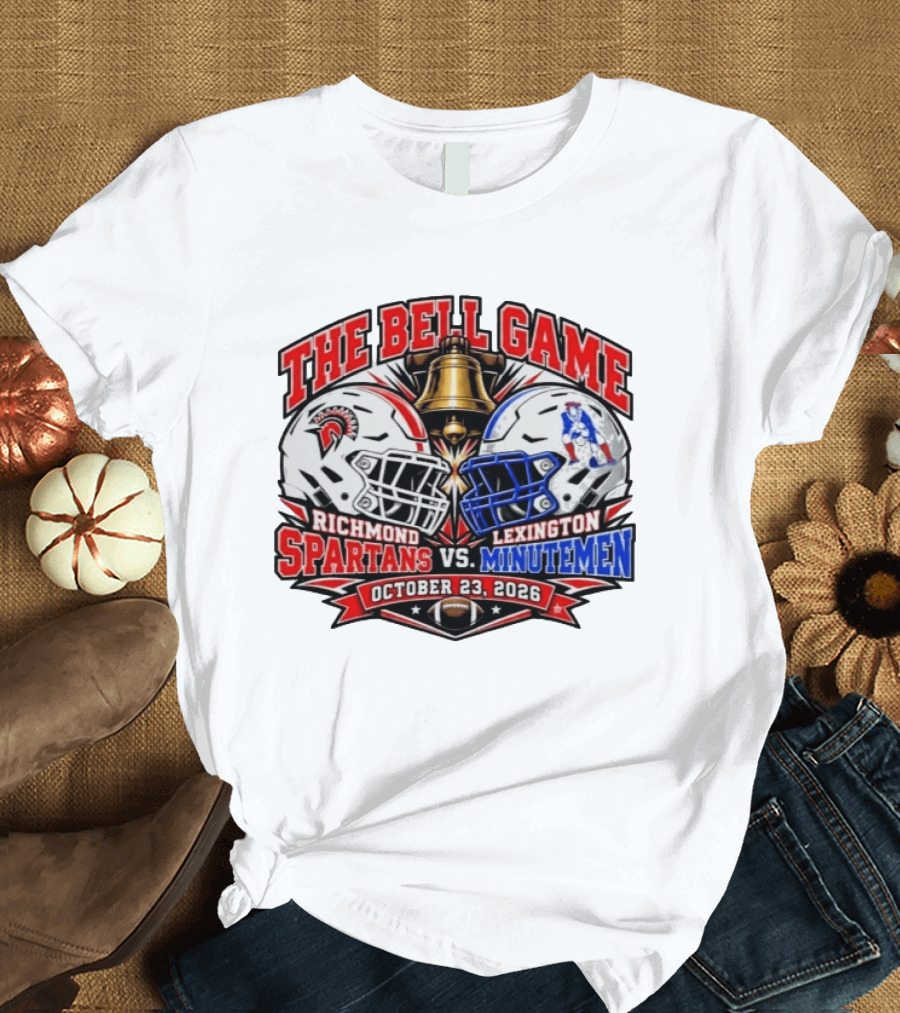 The Bell Game Richmond Spartans Vs Lexington Minutemen October 23 2026 Football Rivalry Matchup T-Shirt