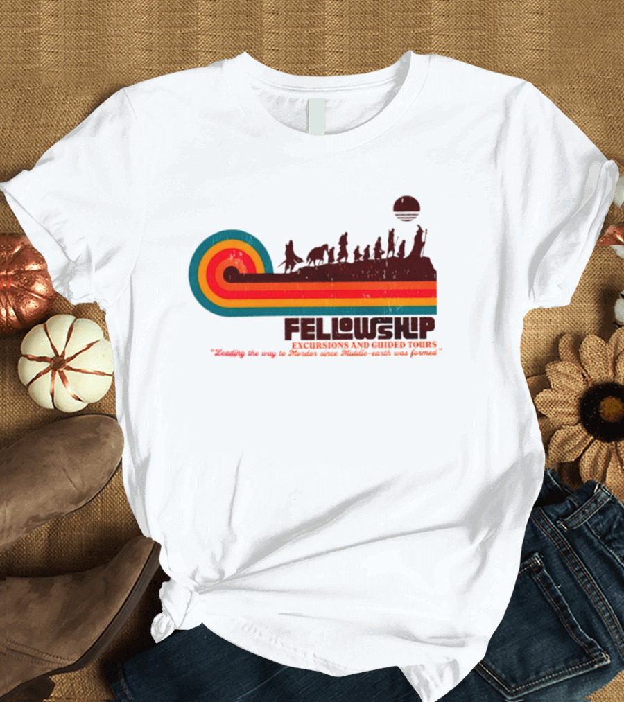 Fellowship Excursions And Guided Tours Leading The Way To Mordor T-Shirt