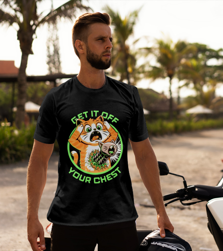 Get It Off Your Chest Alien Cat Mashup T-Shirt
