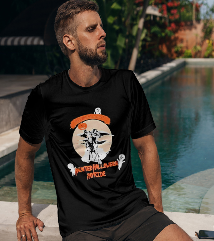 Barber's Point Haunted Halloween Hayride 2026 Pumpkin Ghosts T-Shirt