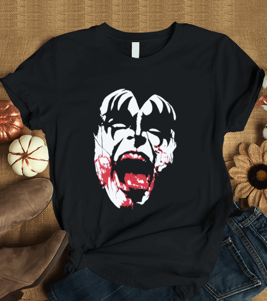 Kiss Halloween 2026 Bloody Demon Face T-Shirt