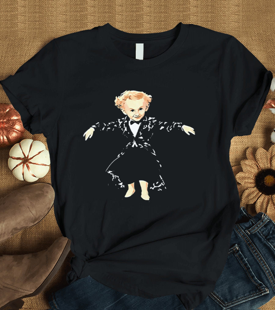 Little Gentleman Boy In Tuxedo Dancing Charming Pose T-Shirt
