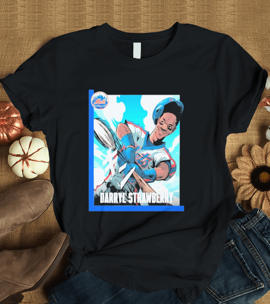 Darryl Strawberry NYC Mets Baseball Manga T-Shirt