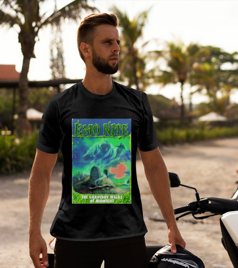 Emo Nite The Graveboy Walks At Midnight Goosebumps T-Shirt