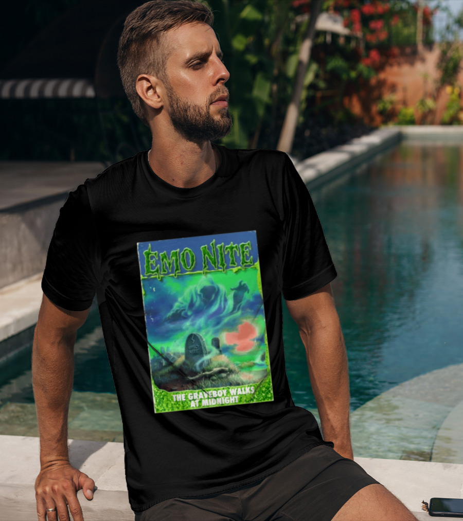 Emo Nite The Graveboy Walks At Midnight Goosebumps T-Shirt