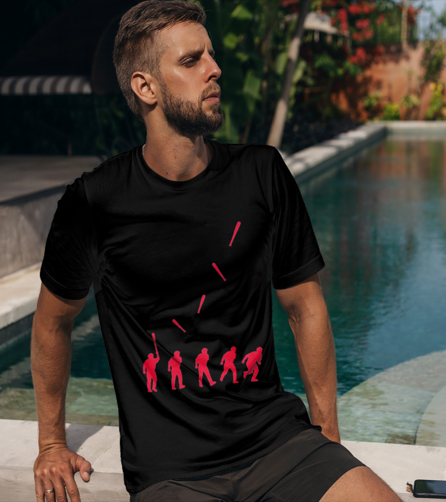 Petey Halpin Cleveland Guardians Evolution Bat Flip Rally Sequence T-Shirt