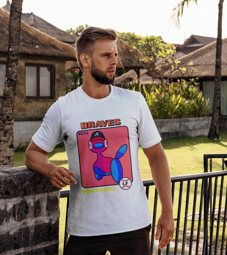 BRAVES Porygon2 Pokemon Crossover #233 LF Baseball Cap T-Shirt