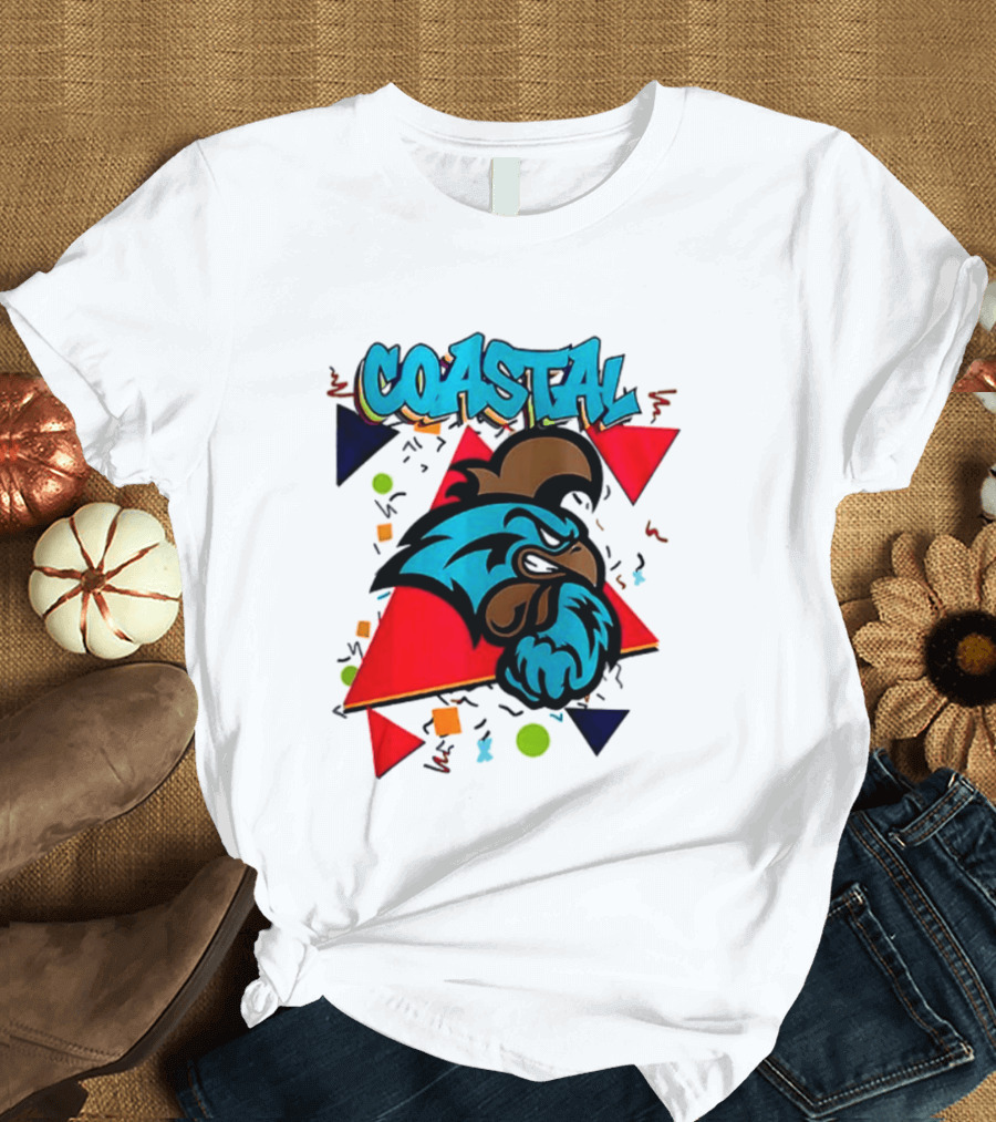 Coastal Carolina Chanticleers 90s NCAA Football 2026 Two Sided T-Shirt
