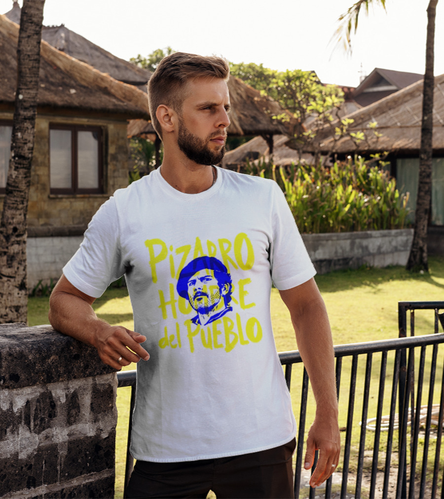 Pizarro Hombre Del Pueblo Latin American Yellow Blue T-Shirt