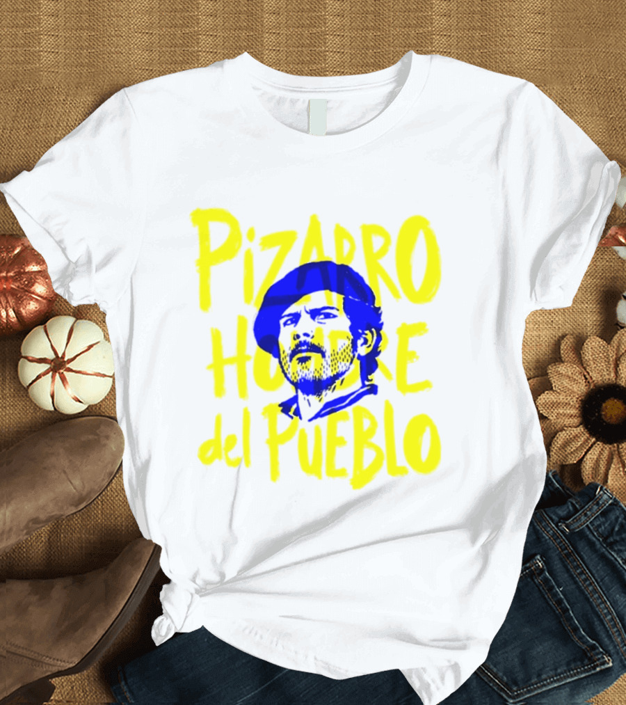 Pizarro Hombre Del Pueblo Latin American Yellow Blue T-Shirt