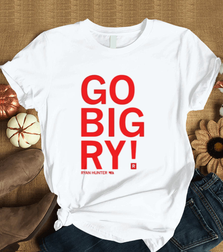 Ryan Hunter 18 Nebraska Huskers Volleyball NCAA Go Big Ry T-Shirt