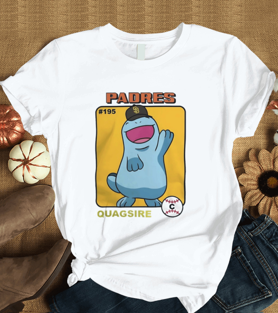 San Diego Padres Quagsire Pokemon Collaboration #195 T-Shirt
