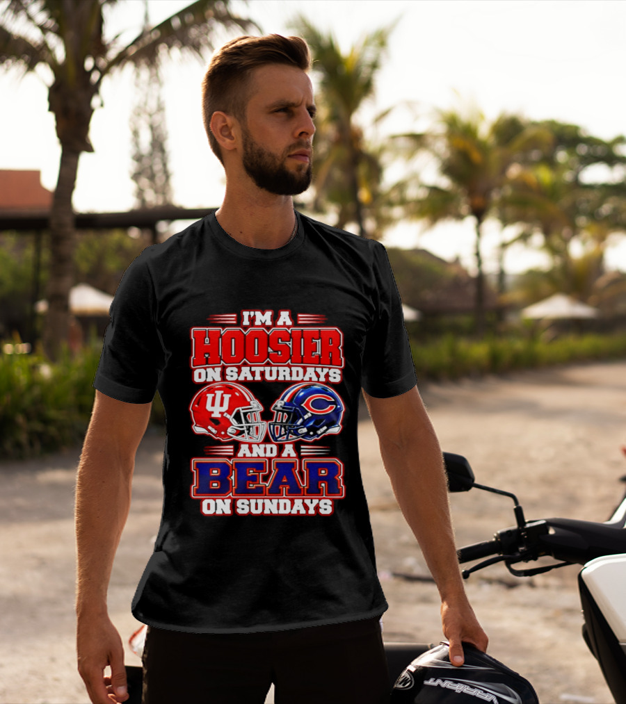 Indiana Hoosiers Saturdays Chicago Bears Sundays Fan 2026 T-Shirt
