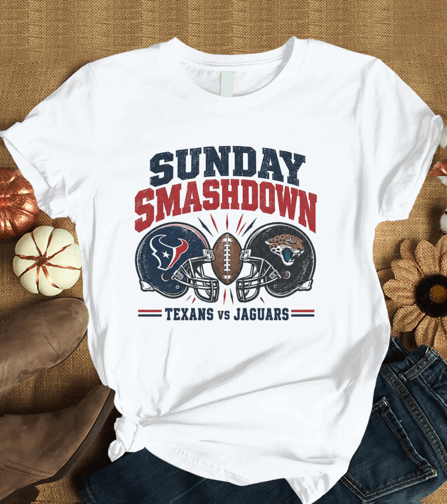 Sunday Smashdown 2026 Texans Vs Jaguars London Football Clash Week 6 T-Shirt
