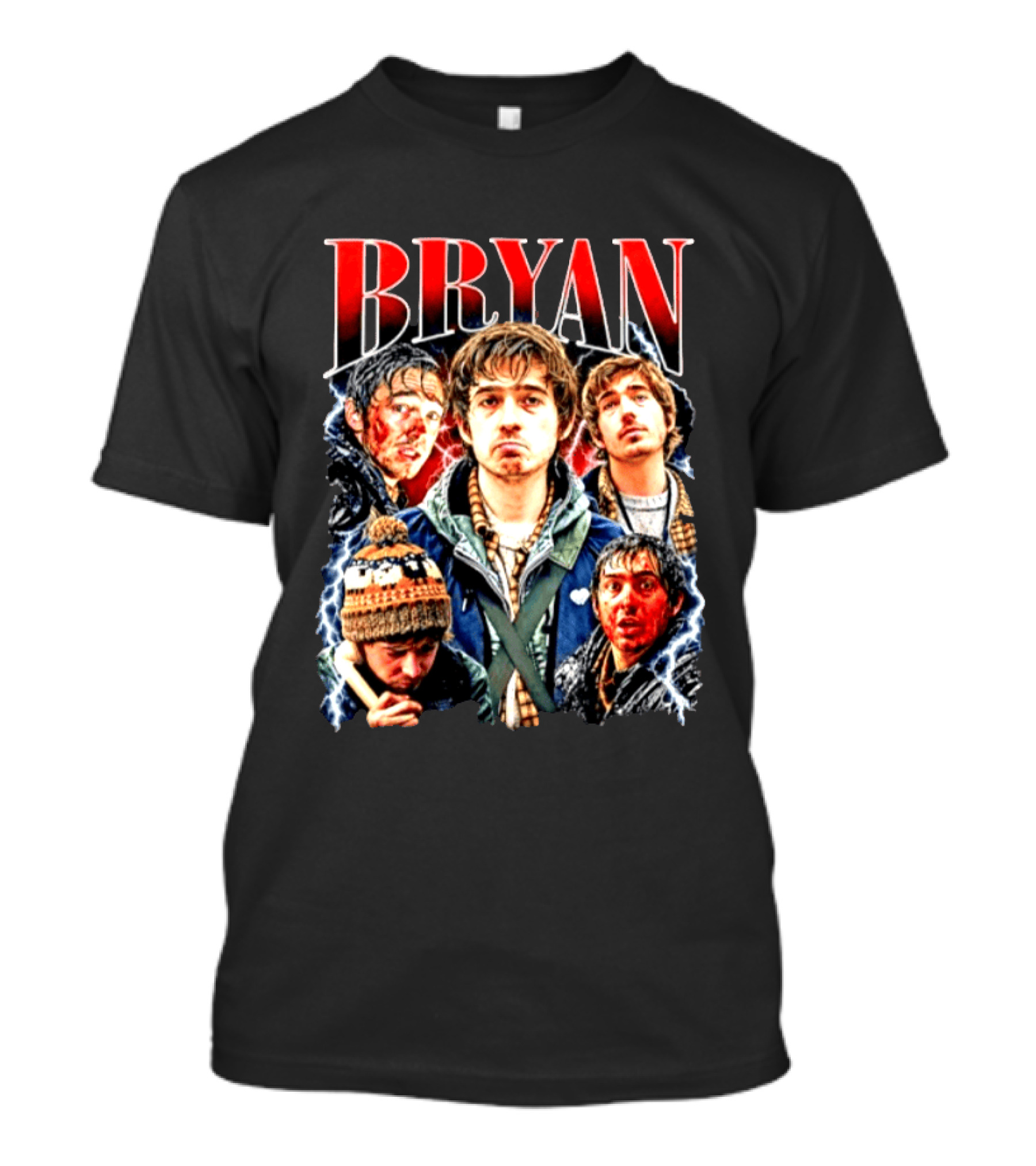 Bryan Actor Collage With Dramatic Expressions And Intense Scenes T-Shirt