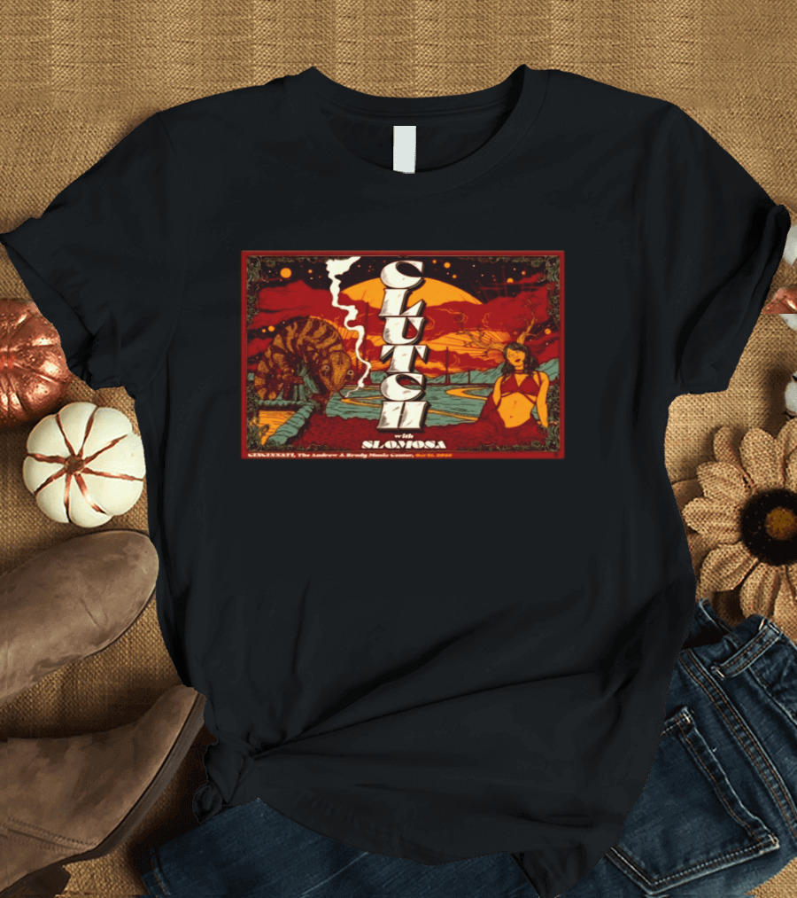 Clutch With Slomosa Cincinnati The Andrew J Brady Music Center Oct 31 2026 T-Shirt