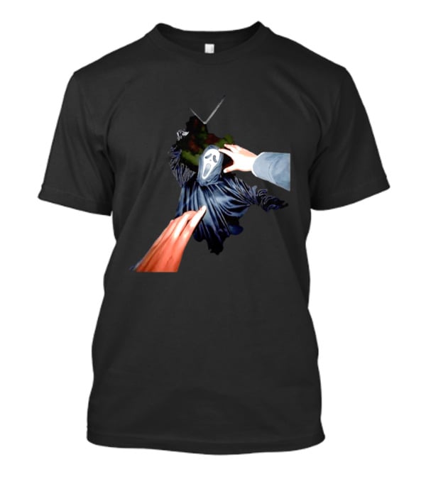 Ghostface Scream Horror Movie First Person Knife Encounter Halloween T-Shirt