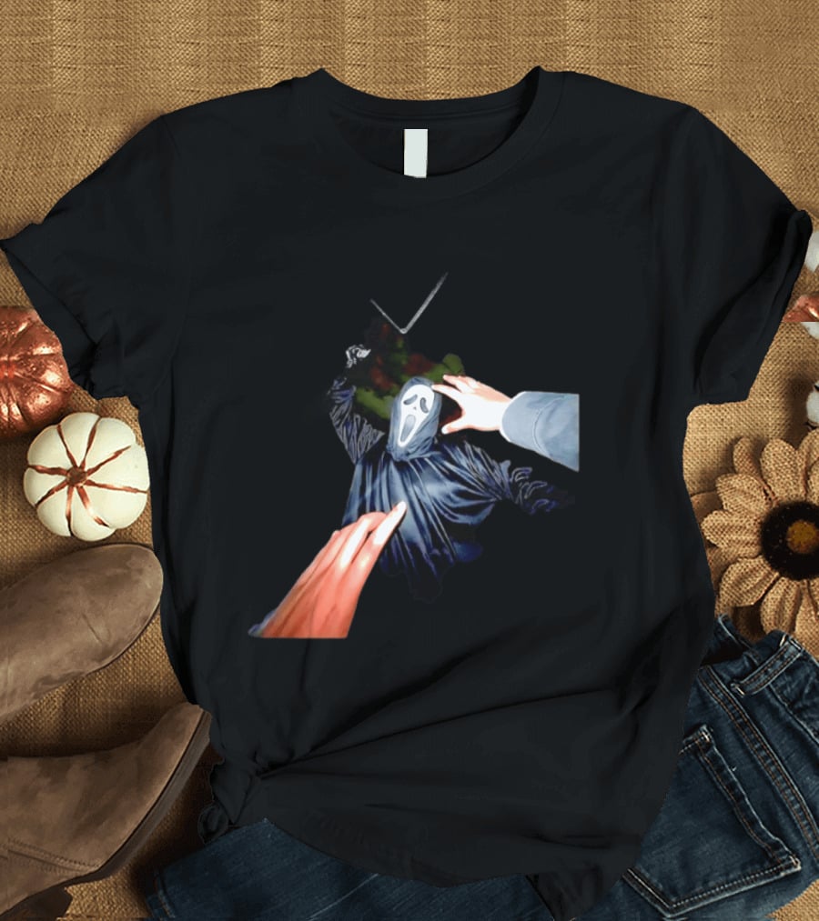 Ghostface Scream Horror Movie First Person Knife Encounter Halloween T-Shirt