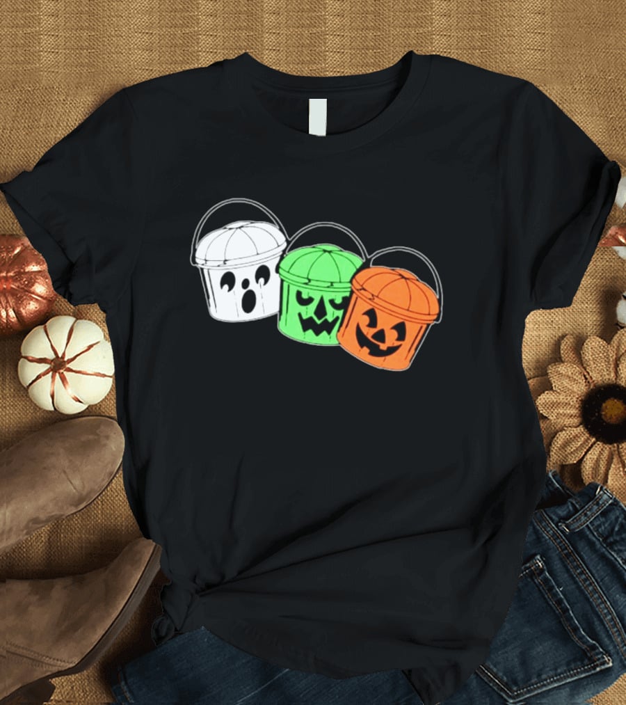 Ghost Pumpkin Candy Buckets Halloween 2026 T-Shirt