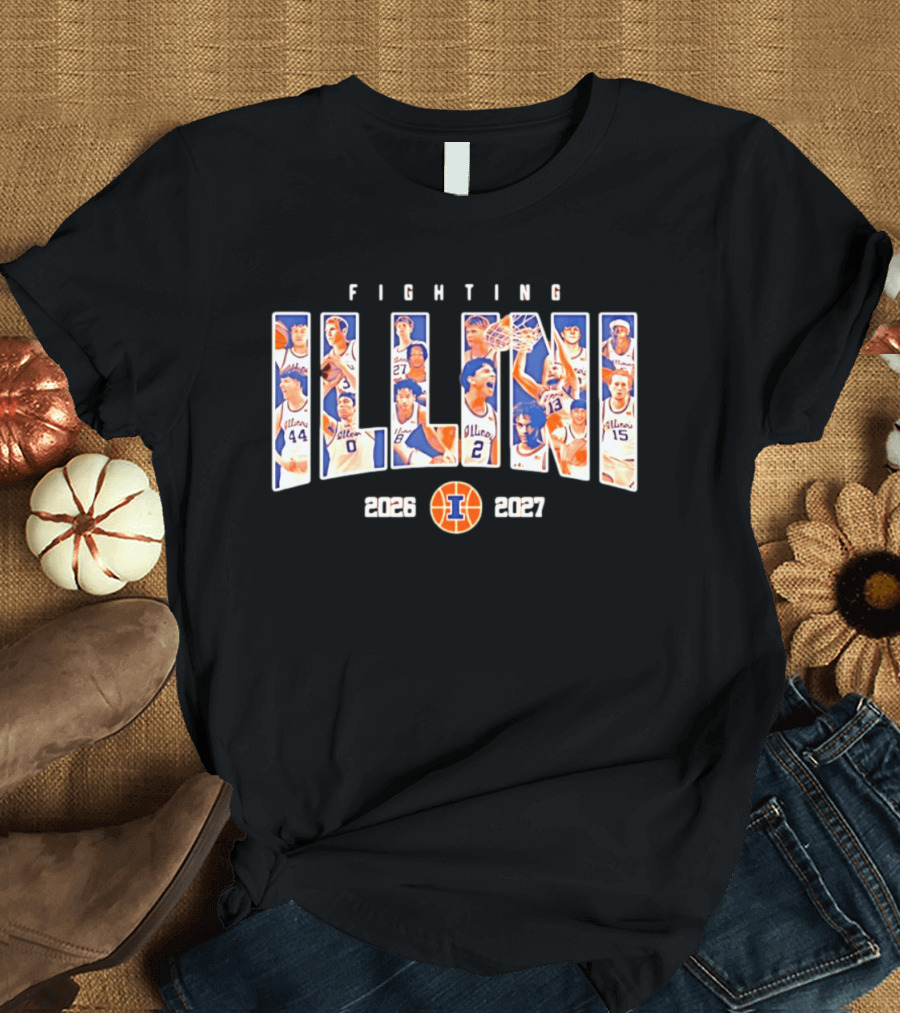 Illinois Fighting Illini Basketball 2026 2027 Roster NIL T-Shirt