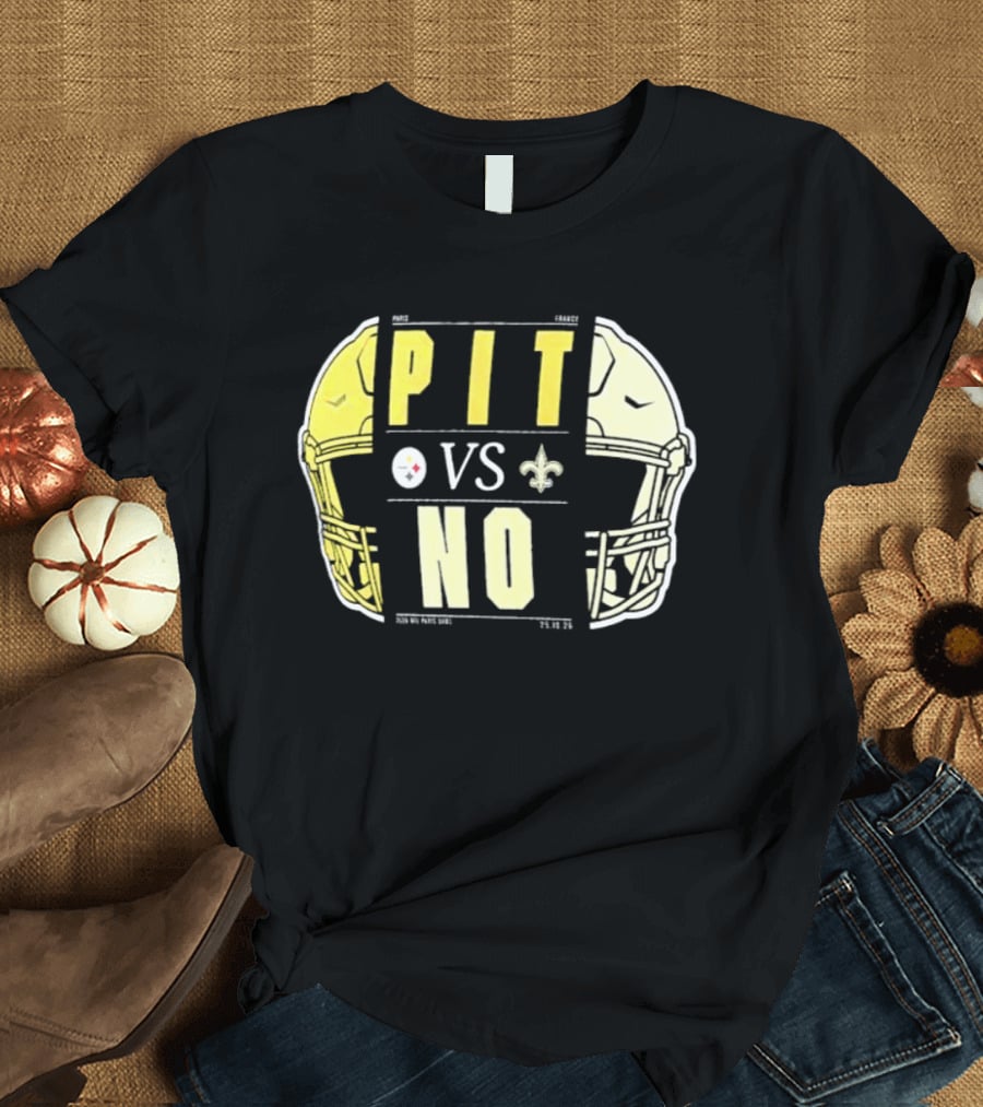 Pittsburgh Vs New Orleans International City Games 2026 Matchup Saints Vs Steelers T-Shirt