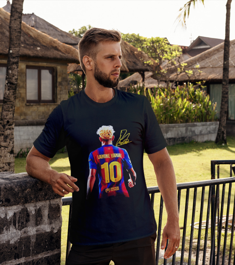 Lamine Yamal No 10 UNHCR ACNUR FC Barcelona T-Shirt