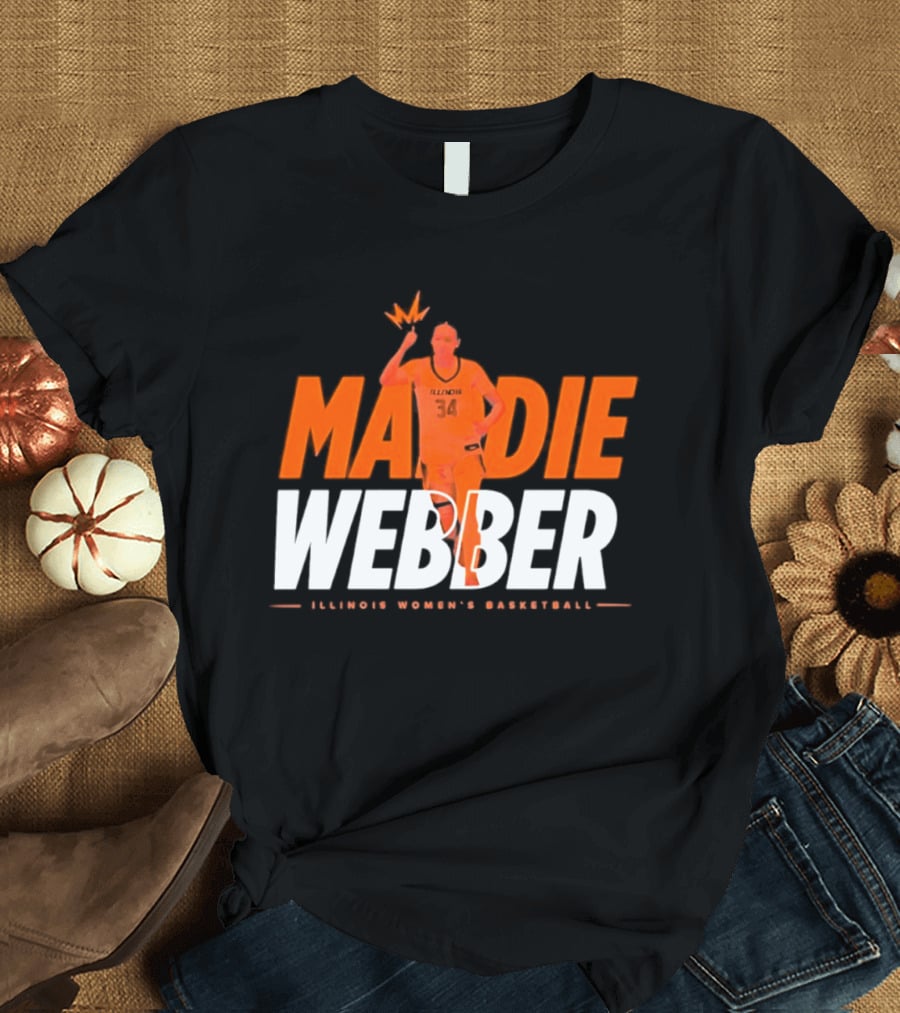 Maddie Webber Illinois Women's Basketball Fighting Illini T-Shirt