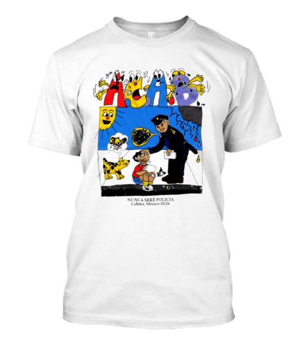 ACAB Nunca Seré Policía Colima México 2026 Sun Dog Police Officer And Storm Cloud Scene T-Shirt