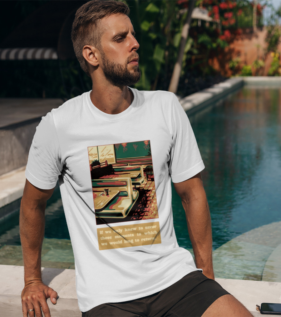 Savor Those Moments We Long To Return Retro Diner Booth Scene T-Shirt