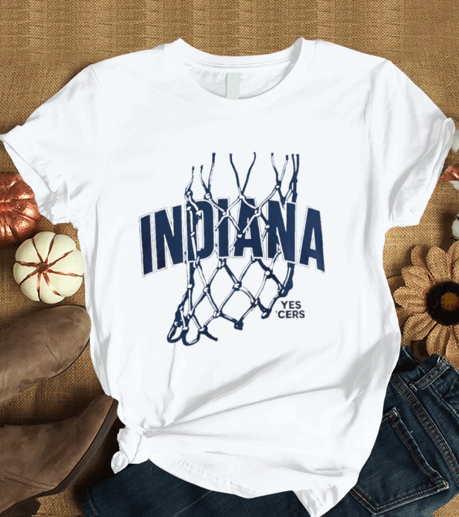 Indiana Pacers Yes Cers 2026 Opening Night Basketball Net T-Shirt