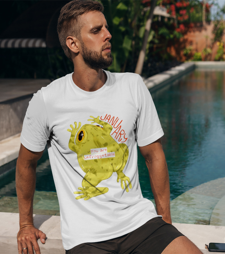 January You Are Unfroggetable Frog Pun Playful Frog T-Shirt