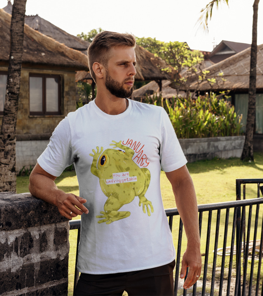 January You Are Unfroggetable Frog Pun Playful Frog T-Shirt