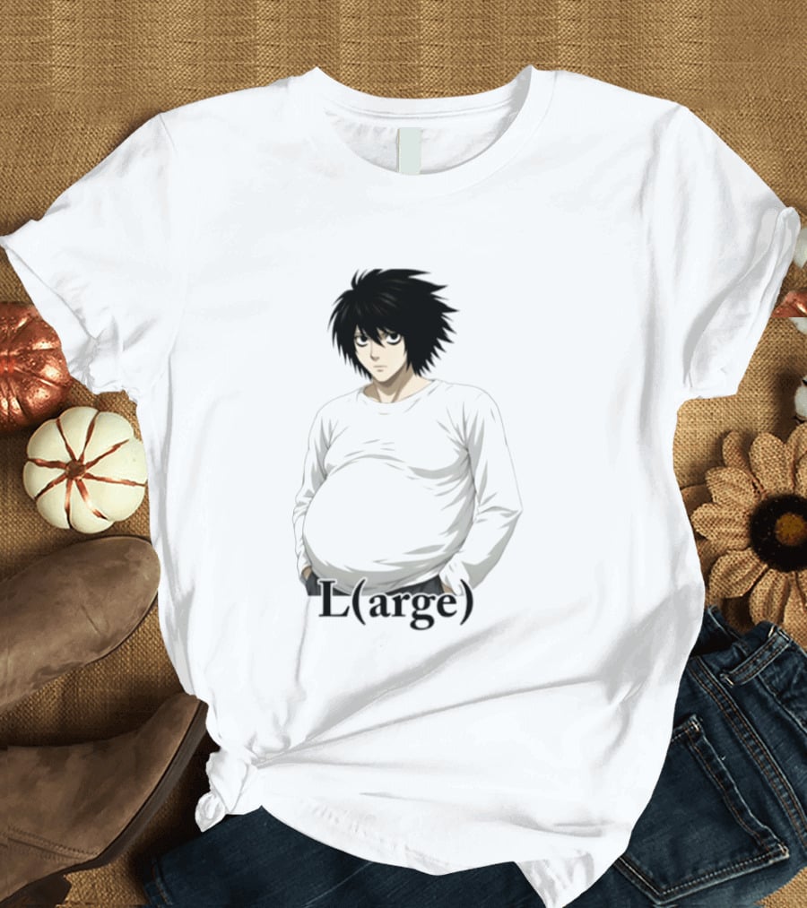 L Large L Lawliet Death Note Anime Meme T-Shirt