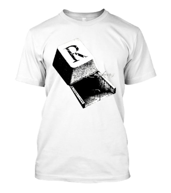 R Raspberry Minimalist Keyboard Key Block T-Shirt