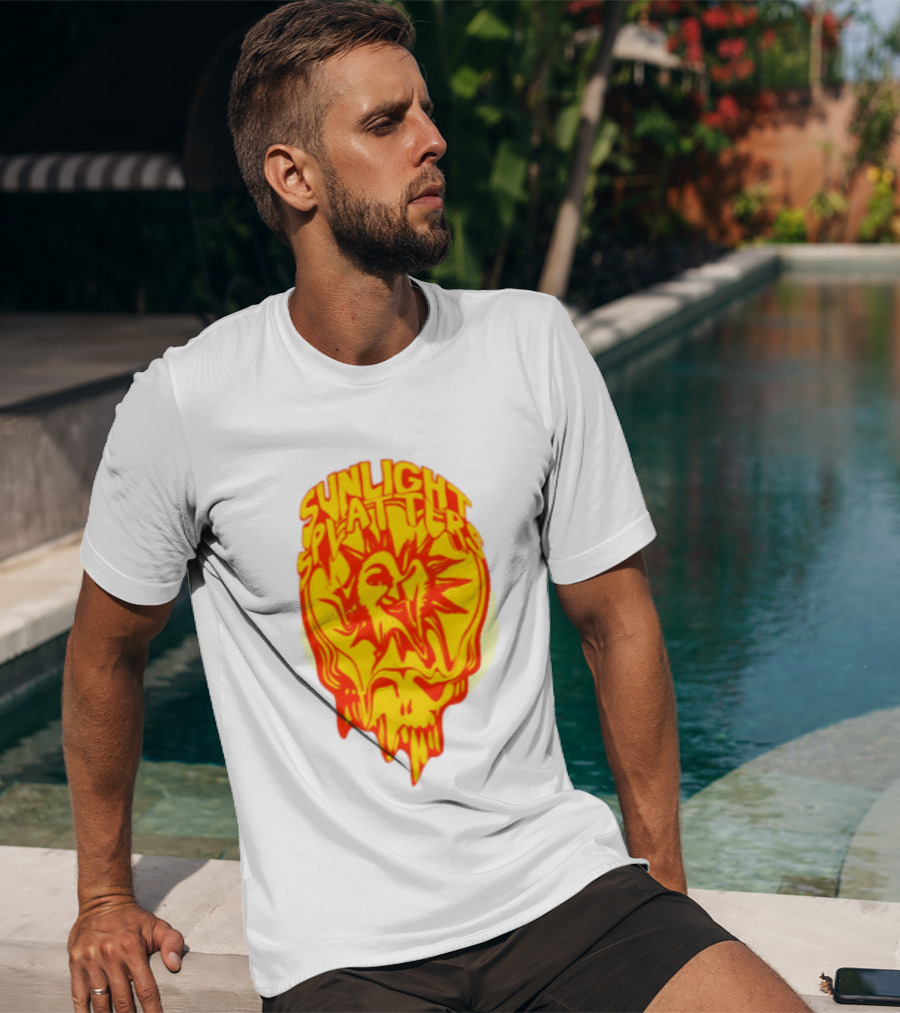 Sunlight Splatters Grateful Dead Psychedelic Skull T-Shirt