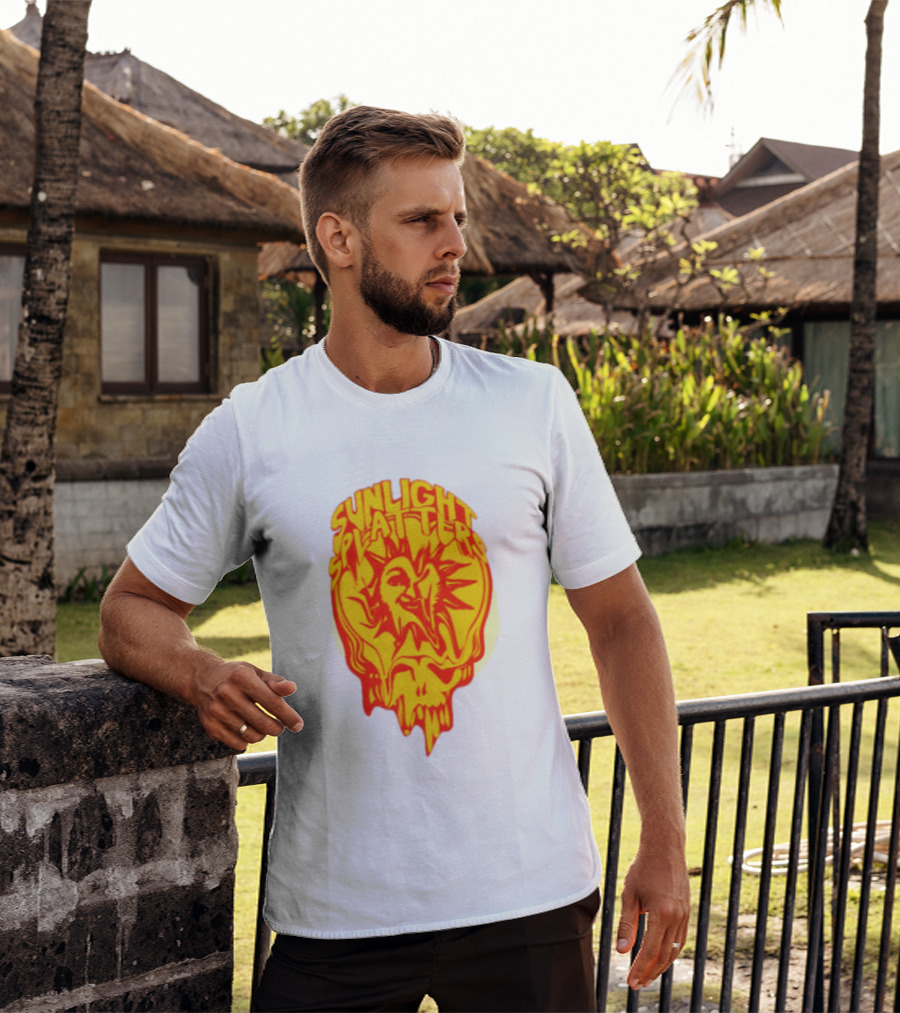 Sunlight Splatters Grateful Dead Psychedelic Skull T-Shirt