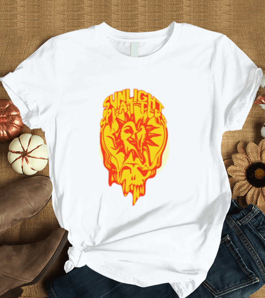 Sunlight Splatters Grateful Dead Psychedelic Skull T-Shirt