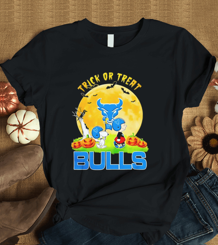 Buffalo Bulls Peanuts Halloween 2026 Trick Or Treat Abbey Road T-Shirt