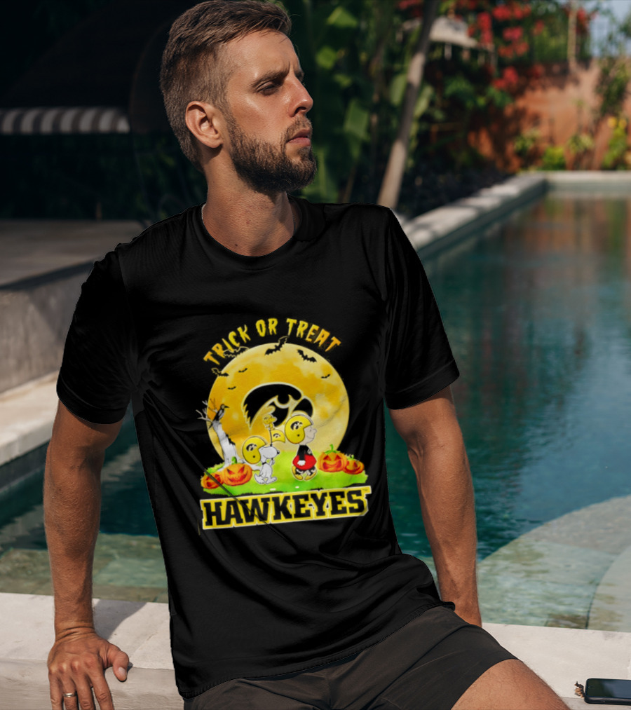 Halloween Trick Or Treat Hawkeyes Peanuts Abbey Road 2026 T-Shirt