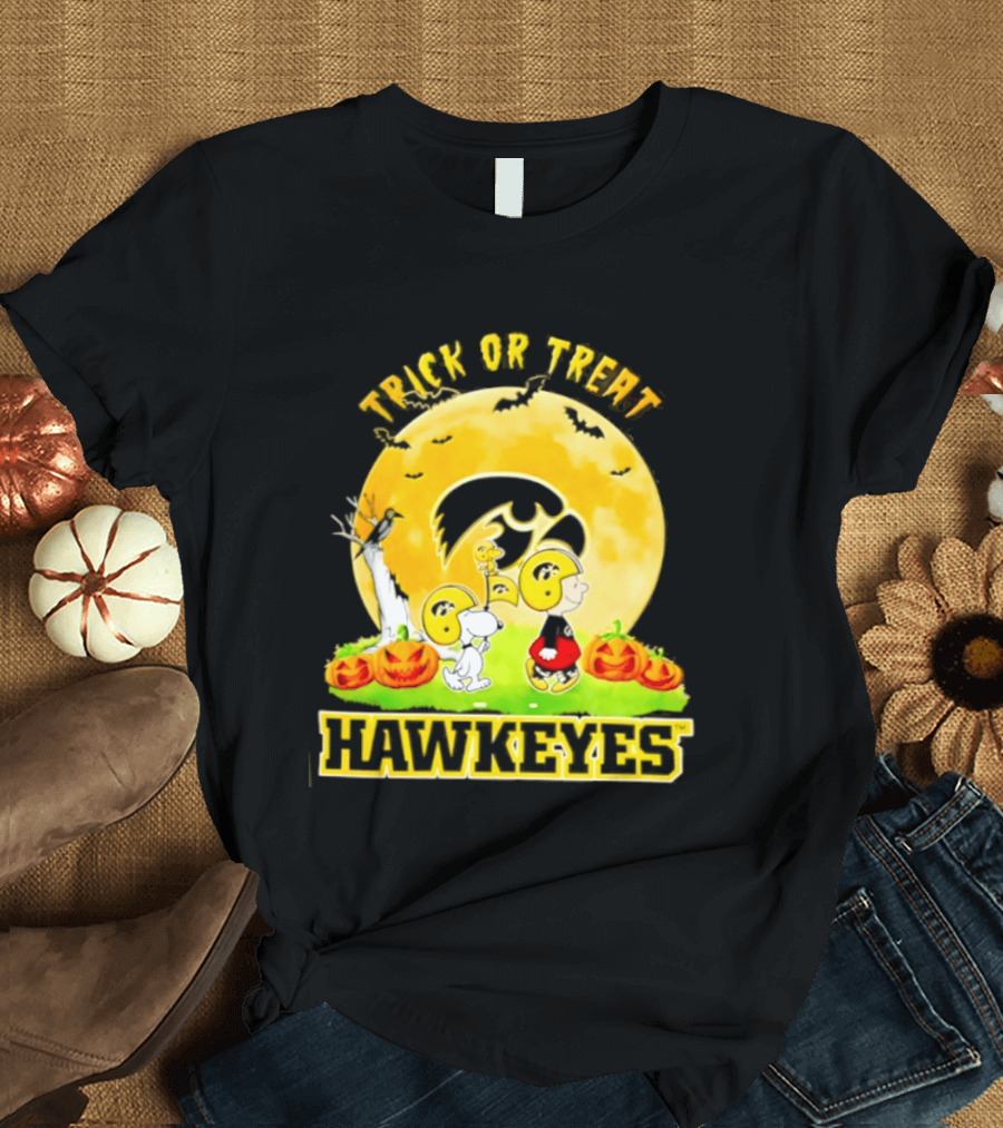 Halloween Trick Or Treat Hawkeyes Peanuts Abbey Road 2026 T-Shirt