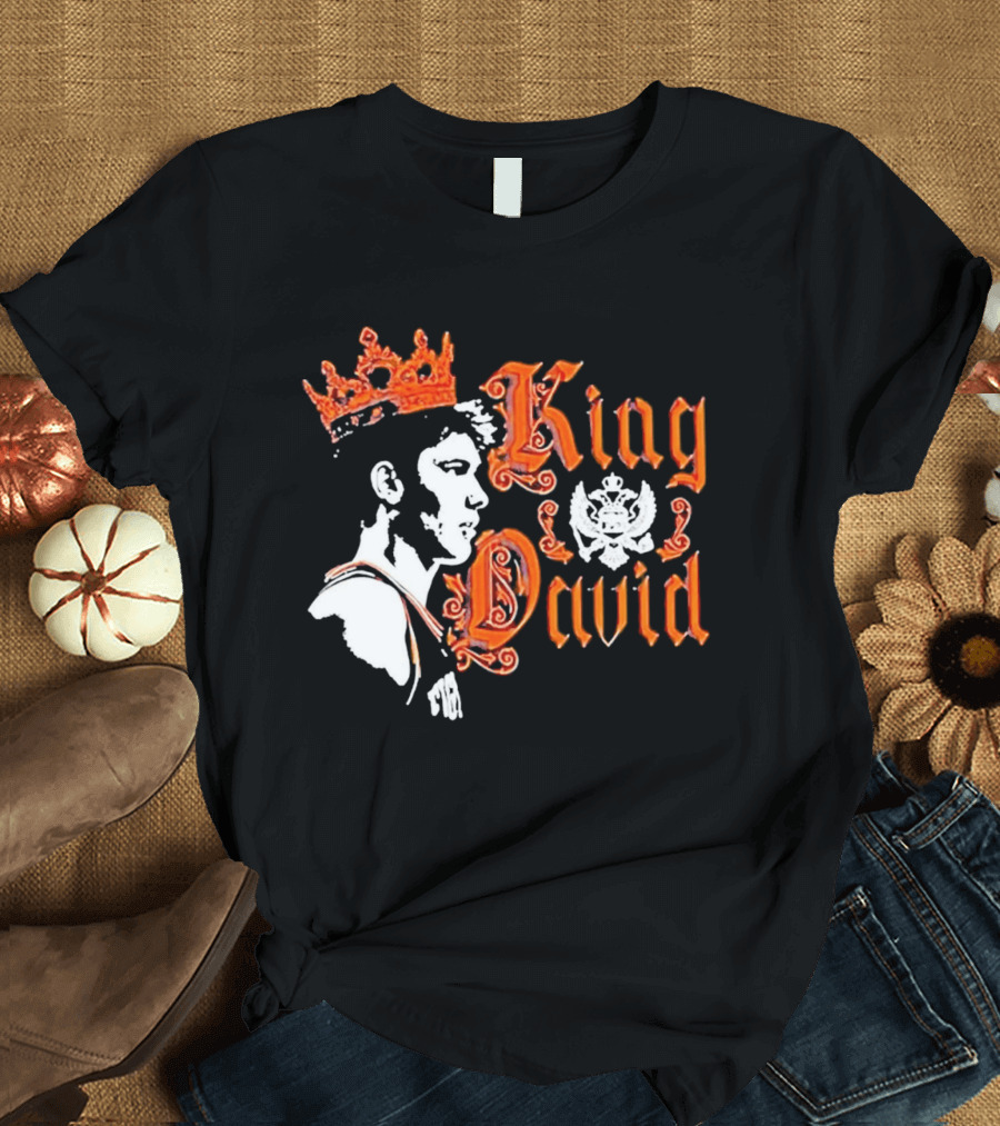 Illinois Fighting Illini Mens Basketball King David Mirkovic T-Shirt