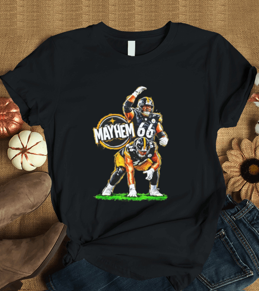 Mayhem 66 Pittsburgh Steelers Football T-Shirt