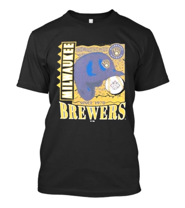 Milwaukee Brewers Since 1970 Helmet T-Shirt