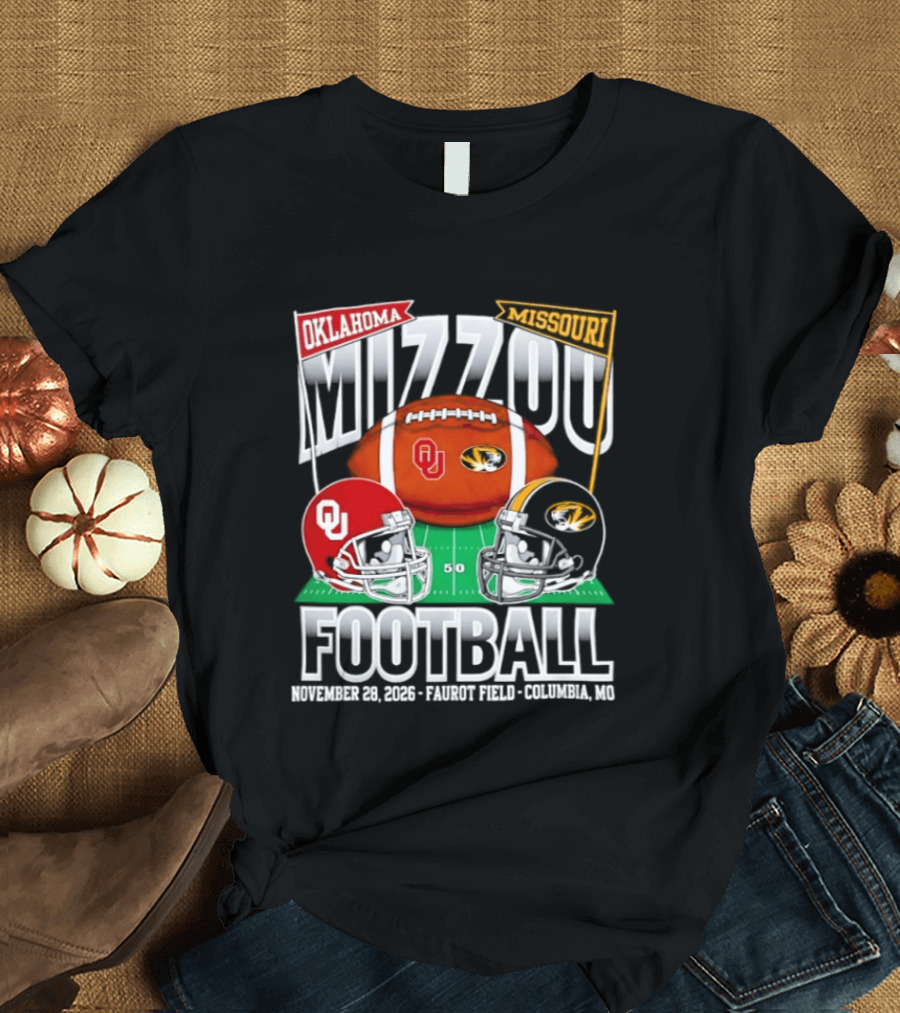 Mizzou Oklahoma Football September 12 2026 Faurot Field Columbia Missouri T-Shirt