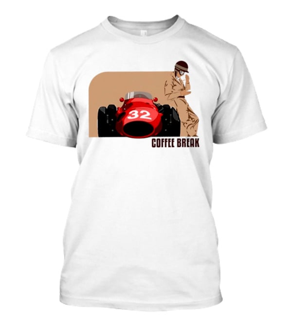 Coffee Break 32 Race Car Driver Vintage Racing T-Shirt