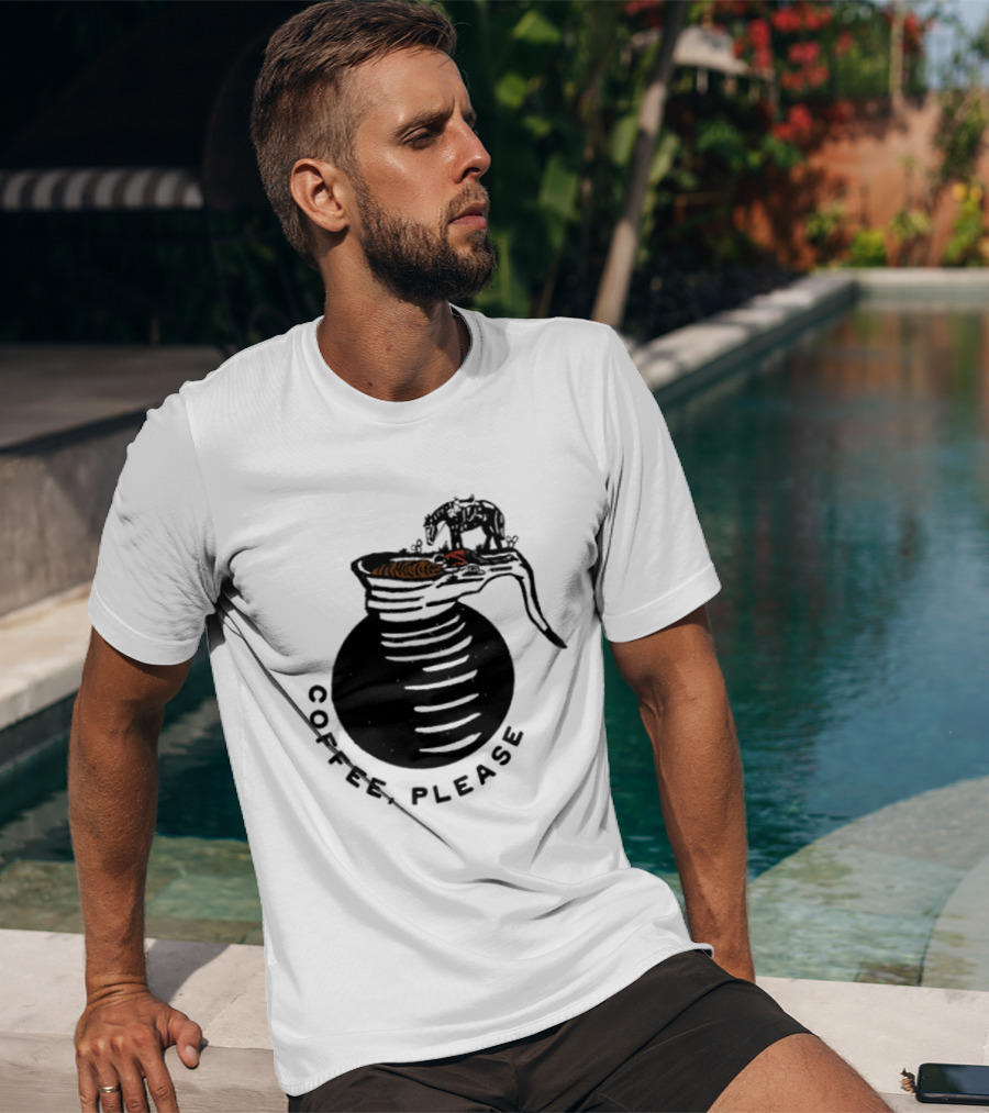 Coffee Please Cowboy And Horse Western Pot T-Shirt