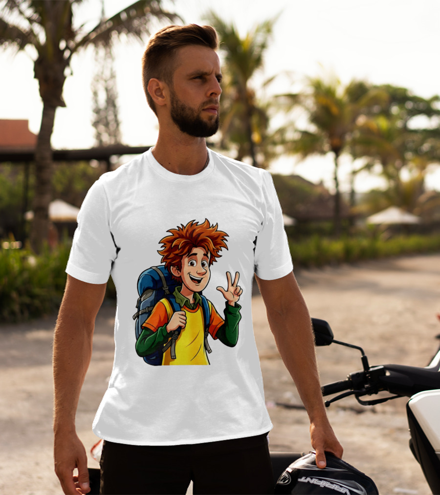 Johnny Hotel Transylvania Cartoon Character Adventure Backpack T-Shirt