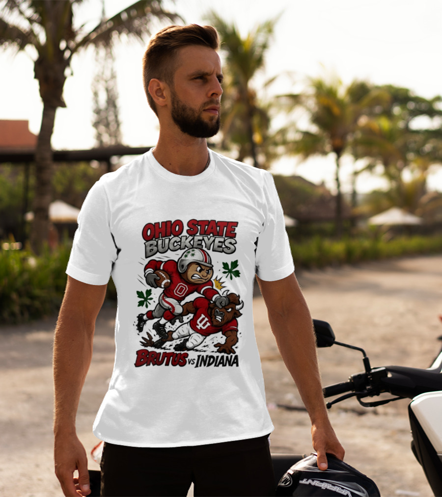 Ohio State Buckeyes Brutus Vs Indiana Hoosiers Rivals Football Showdown T-Shirt